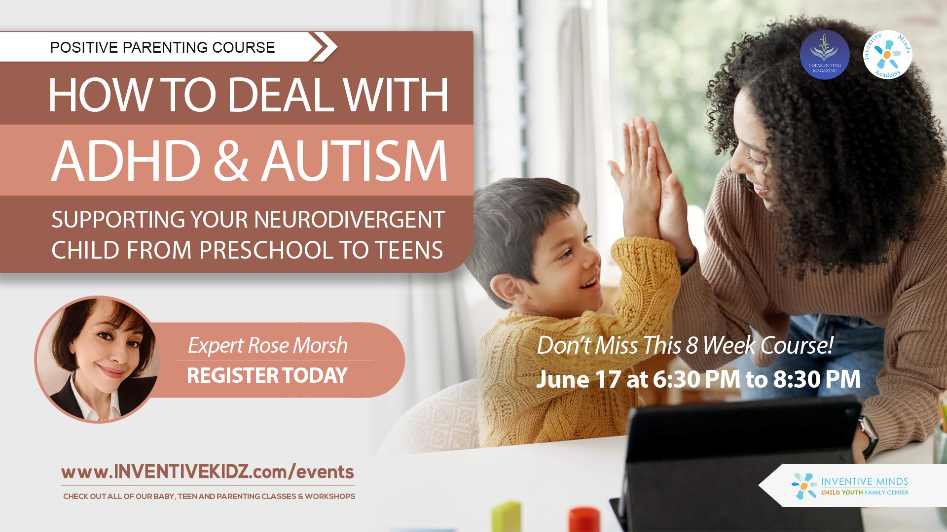 How to Deal with ADHD and Autism - Supporting Your Neurodivergent Child From Preschool to Teens (June 2026) Watermarked Image